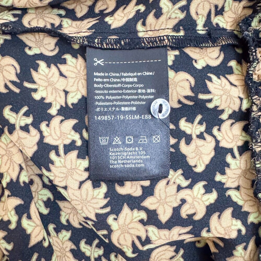 SCOTCH & SODA FLORAL PRINT RUFFLE MIDI DRESS SIZE SMALL / X SMALL - Picture 5 of 9